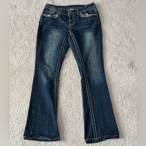Dark Blue Flared Jeans